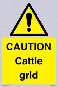 CAUTION Cattle grid